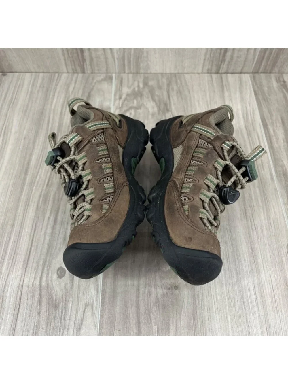 Keen Hiking Shoes Kids Toddler 9 Almosa Brown Leather Toggle Low Top Outdoor